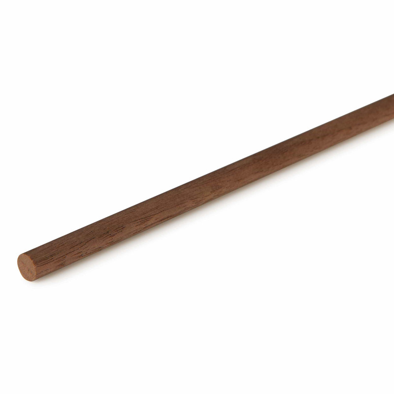 36" Round Wood Dowel - Species:Walnut - Diameter:1/4"